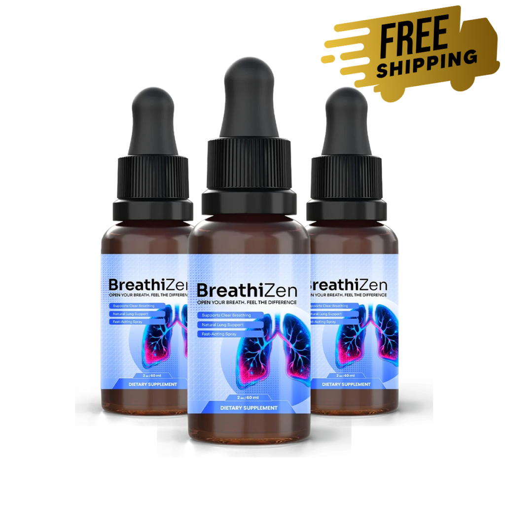 BreathiZen natural lung support spray three-bottle package